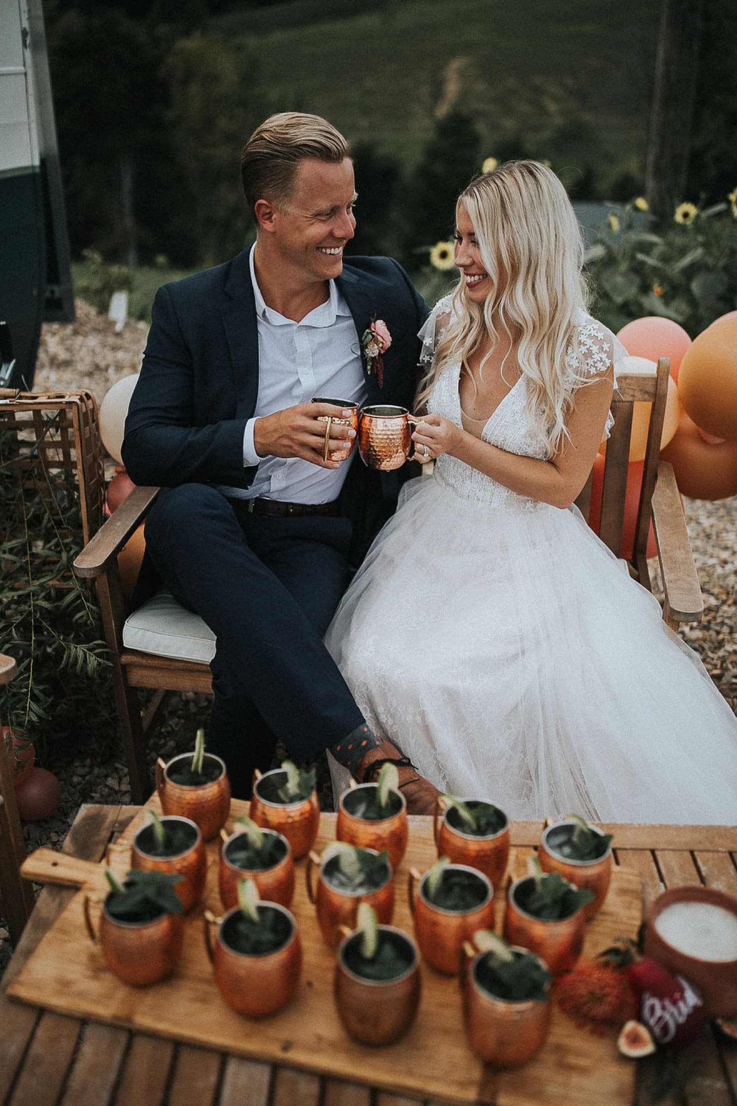 Guests raising a toast